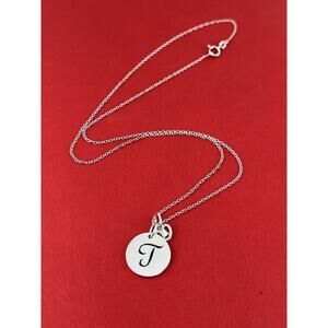Letter J Sterling Silver 925 RJ Cz Heart Necklace